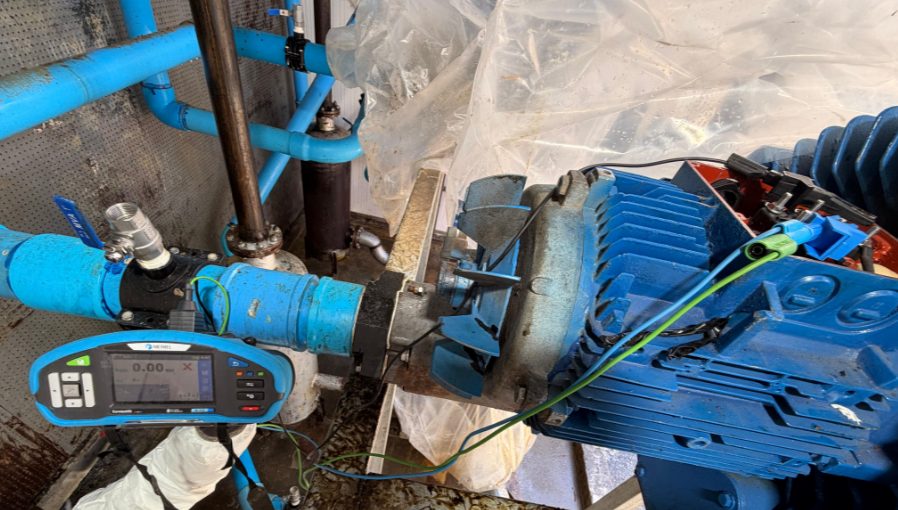 Medición de aislación en un motor eléctrico